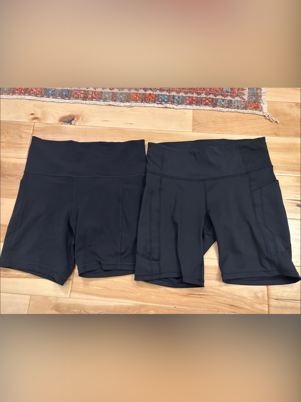 Athleta Black Athletic Shorts Duo - High Waist, Pocketed